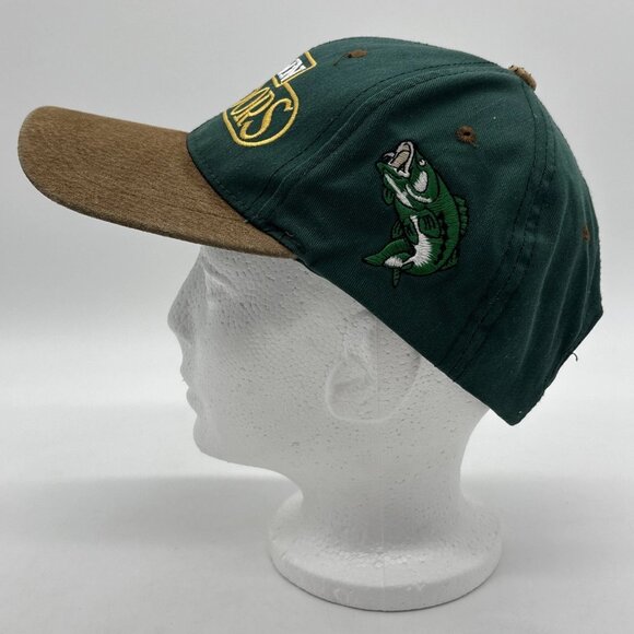 Vintage TNN Outdoors Hat Cap Snapback Nashville Suede Brim & Green Embroidered - Picture 4 of 7